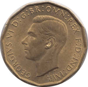 1944 BRASS THREEPENCE ( BU ) 4 - Threepence - Cambridgeshire Coins