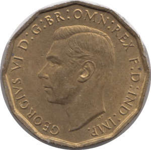 1944 BRASS THREEPENCE ( BU ) 5 - Threepence - Cambridgeshire Coins