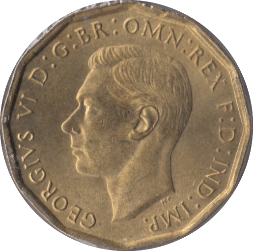 1944 BRASS THREEPENCE ( BU ) - Threepence - Cambridgeshire Coins