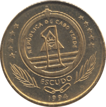 1944 CAPE VERDE ONE ESCUDO - WORLD COINS - Cambridgeshire Coins