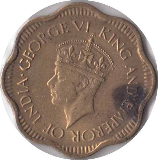 1944 CEYLON 10 CENTS - WORLD COINS - Cambridgeshire Coins