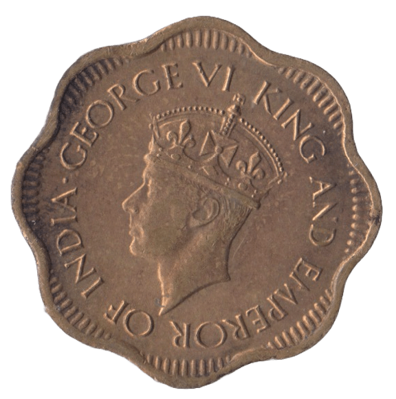 1944 CEYLON 10 CENTS - WORLD COINS - Cambridgeshire Coins