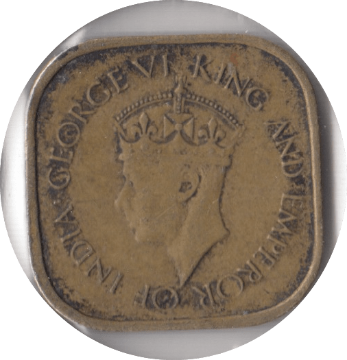 1944 CEYLON 5 CENTS - WORLD COINS - Cambridgeshire Coins