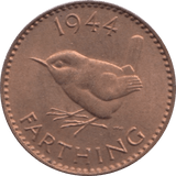 1944 FARTHING ( UNC ) 1 - Farthing - Cambridgeshire Coins