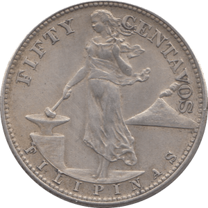 1944 FIFTY FIVE CENTAVOS USA - WORLD COINS - Cambridgeshire Coins