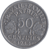 1944 FRANCE 50 CENTIMES - WORLD COINS - Cambridgeshire Coins