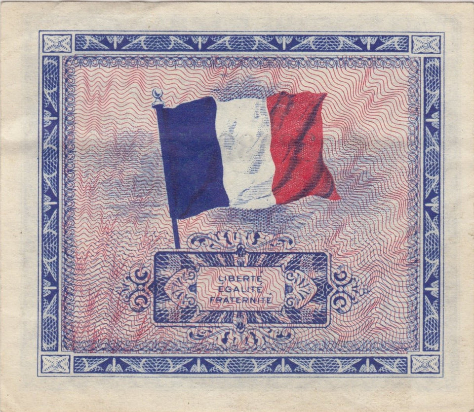 1944 FRENCH 5 FRANCS BANKNOTE REF 1386 - World Banknotes - Cambridgeshire Coins