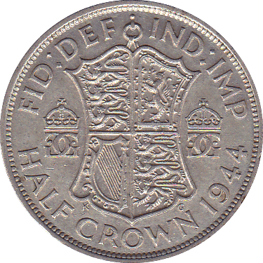 1944 HALFCROWN ( EF ) - Halfcrown - Cambridgeshire Coins