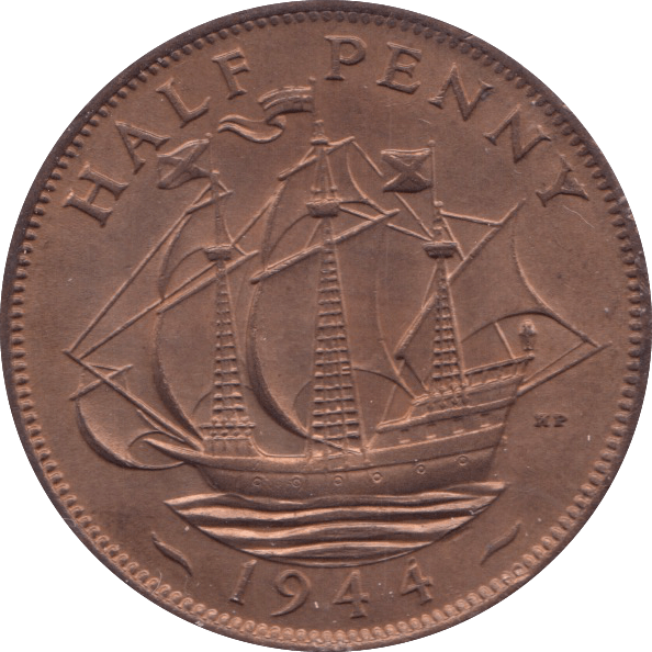 1944 HALFPENNY ( AUNC ) - HALFPENNY - Cambridgeshire Coins