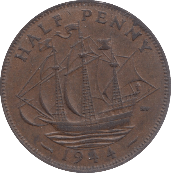 1944 HALFPENNY ( UNC ) 18 - Halfpenny - Cambridgeshire Coins