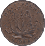 1944 HALFPENNY ( UNC ) 18 - Halfpenny - Cambridgeshire Coins