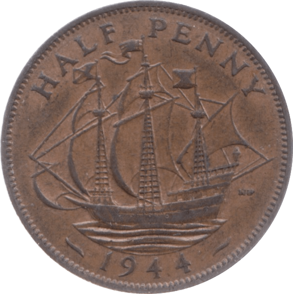1944 HALFPENNY ( UNC ) 5 - Halfpenny - Cambridgeshire Coins