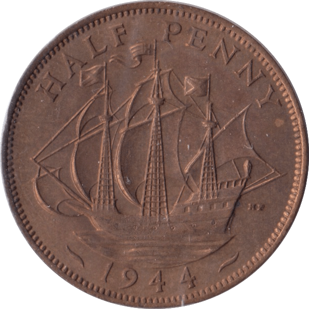 1944 HALFPENNY ( UNC ) - Halfpenny - Cambridgeshire Coins