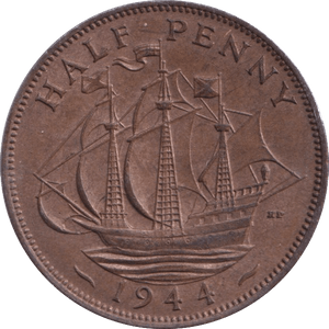 1944 HALFPENNY ( UNC ) - Halfpenny - Cambridgeshire Coins
