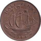 1944 HALFPENNY ( UNC ) - Halfpenny - Cambridgeshire Coins