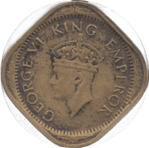 1944 INDIA 1/2 RUPEE - WORLD COINS - Cambridgeshire Coins