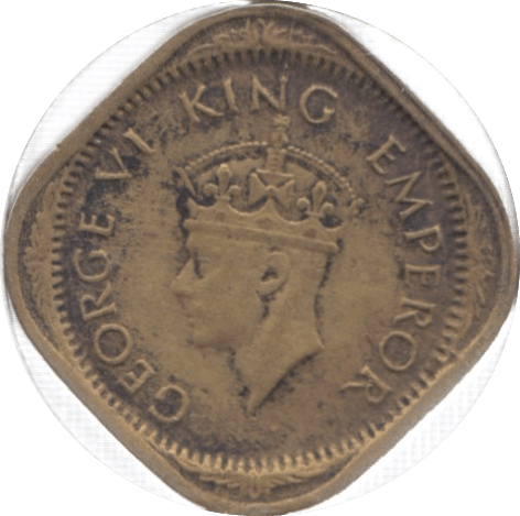 1944 INDIA 1/2 RUPEE - WORLD COINS - Cambridgeshire Coins