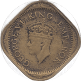 1944 INDIA 1/2 RUPEE - WORLD COINS - Cambridgeshire Coins