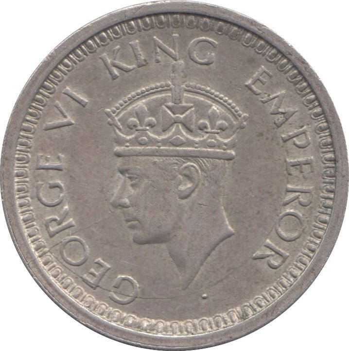 1944 INDIA SILVER ONE RUPEE - SILVER WORLD COINS - Cambridgeshire Coins