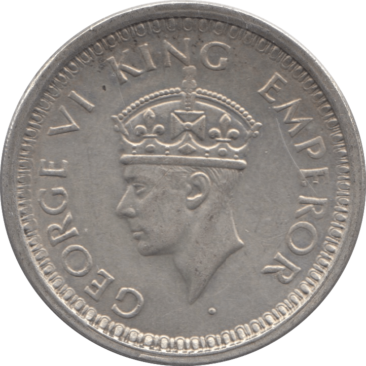 1944 INDIA SILVER ONE RUPEE - WORLD SILVER COINS - Cambridgeshire Coins