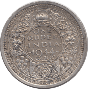 1944 ONE RUPEE INDIA SILVER - SILVER WORLD COINS - Cambridgeshire Coins