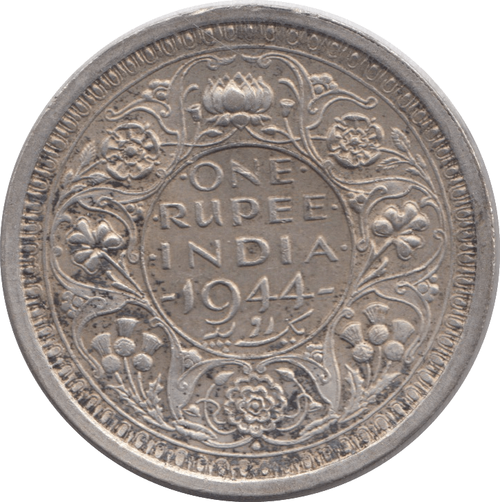 1944 ONE RUPEE INDIA SILVER - SILVER WORLD COINS - Cambridgeshire Coins