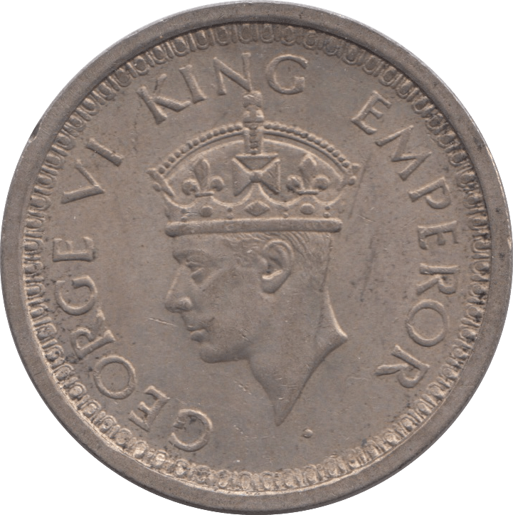 1944 ONE RUPEE INDIA SILVER - SILVER WORLD COINS - Cambridgeshire Coins