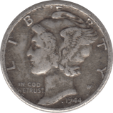 1944 SILVER 1 DIME USA ref. A - SILVER WORLD COINS - Cambridgeshire Coins