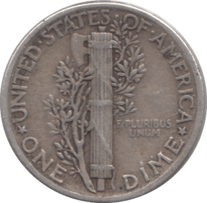 1944 SILVER 1 DIME USA ref. B - SILVER WORLD COINS - Cambridgeshire Coins
