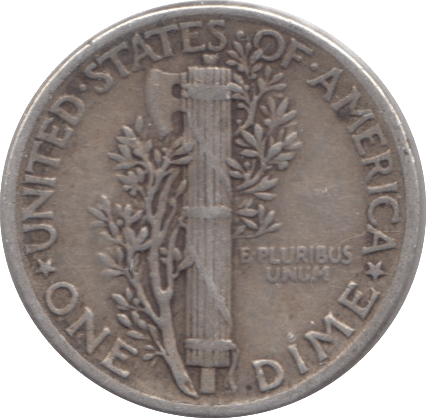1944 SILVER 1 DIME USA ref. B - SILVER WORLD COINS - Cambridgeshire Coins