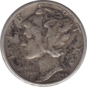 1944 SILVER 1 DIME USA ref. B - SILVER WORLD COINS - Cambridgeshire Coins