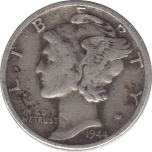 1944 SILVER 1 DIME USA - SILVER WORLD COINS - Cambridgeshire Coins