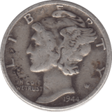 1944 SILVER 1 DIME USA - SILVER WORLD COINS - Cambridgeshire Coins