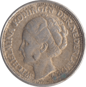 1944 SILVER 10 CENTS NETHERLANDS - SILVER WORLD COINS - Cambridgeshire Coins
