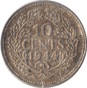 1944 SILVER 10 CENTS NETHERLANDS - SILVER WORLD COINS - Cambridgeshire Coins