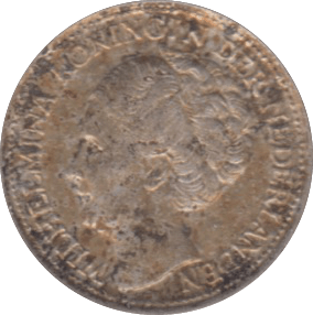1944 SILVER 10 CENTS NETHERLANDS - WORLD SILVER COINS - Cambridgeshire Coins