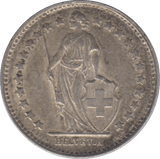 1944 SILVER 1/2 FRANC SWITZERLAND - SILVER WORLD COINS - Cambridgeshire Coins