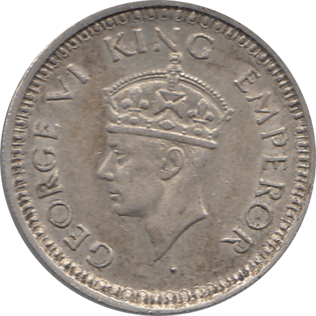 1944 SILVER 1/4 RUPEE IMPERIAL INDIA REF H102 - SILVER WORLD COINS - Cambridgeshire Coins