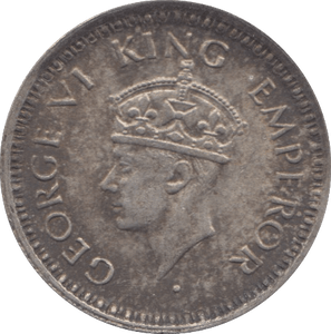 1944 SILVER 1/4 RUPEE INDIA - SILVER WORLD COINS - Cambridgeshire Coins