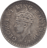 1944 SILVER 1/4 RUPEE INDIA - SILVER WORLD COINS - Cambridgeshire Coins