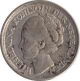 1944 SILVER 25 CENTS NETHERLANDS - SILVER WORLD COINS - Cambridgeshire Coins