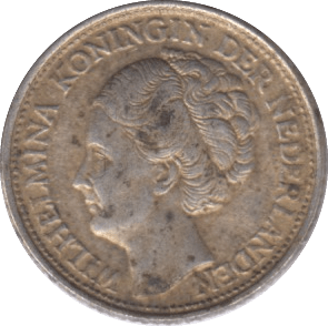 1944 SILVER 25 CENTS NETHERLANDS - SILVER WORLD COINS - Cambridgeshire Coins