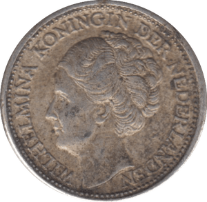 1944 SILVER 25 CENTS NETHERLANDS - SILVER WORLD COINS - Cambridgeshire Coins