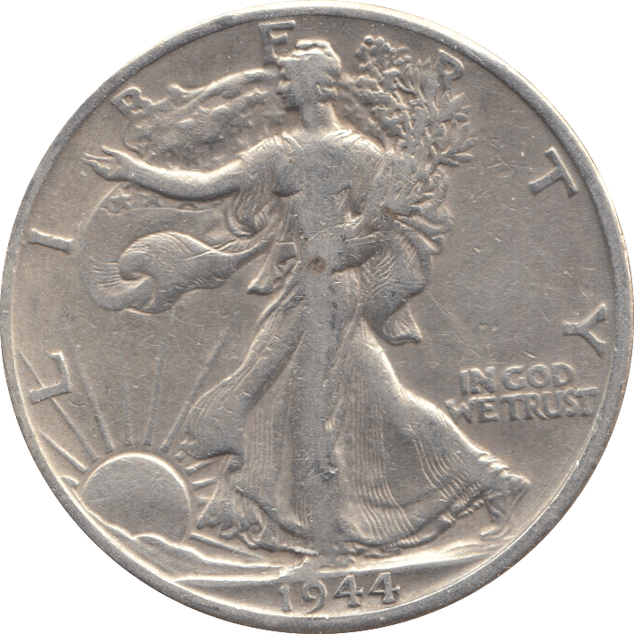 1944 SILVER HALF DOLLAR USA - SILVER WORLD COINS - Cambridgeshire Coins
