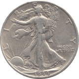 1944 SILVER HALF DOLLAR USA - SILVER WORLD COINS - Cambridgeshire Coins