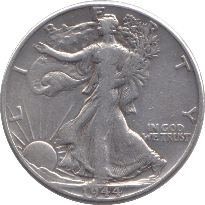 1944 SILVER HALF DOLLAR USA - SILVER WORLD COINS - Cambridgeshire Coins