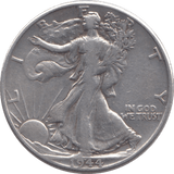 1944 SILVER HALF DOLLAR USA - SILVER WORLD COINS - Cambridgeshire Coins