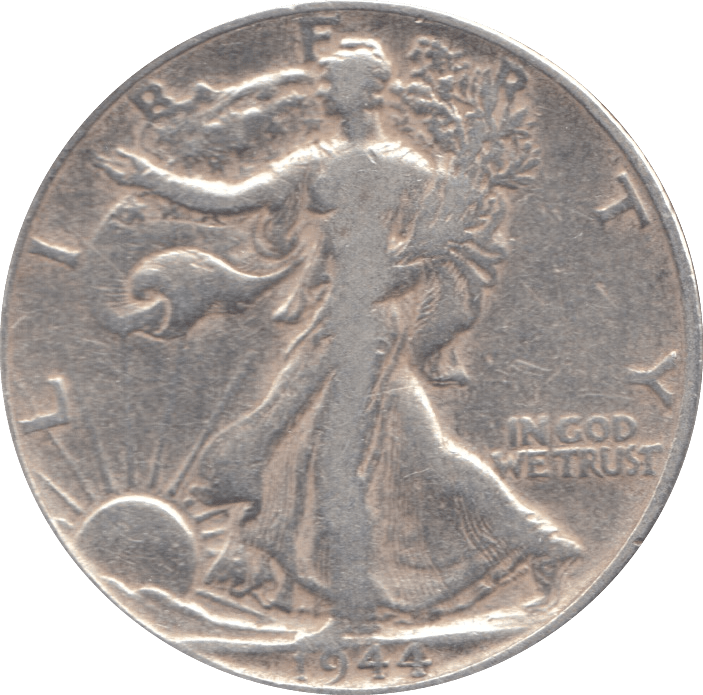 1944 SILVER HALF DOLLAR USA - SILVER WORLD COINS - Cambridgeshire Coins