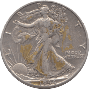 1944 SILVER HALF DOLLAR U.S.A - SILVER WORLD COINS - Cambridgeshire Coins