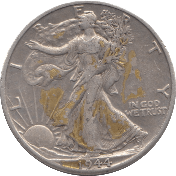1944 SILVER HALF DOLLAR U.S.A - SILVER WORLD COINS - Cambridgeshire Coins